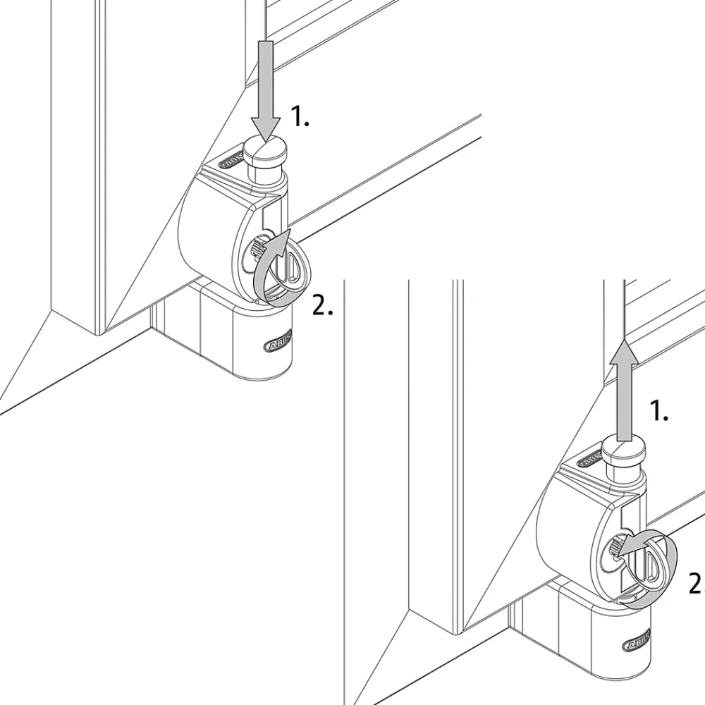 Abus Vérrou de fenêtre coulissante blanc