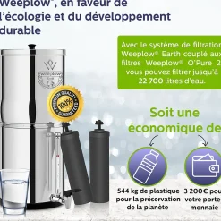 Weeplow Adoucisseur D'Eau-(r) Neptune 11L - système de filtration par gravité pour eau potable