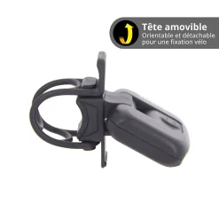 Xanlite - Lampe frontale LED 2 en 1 pour vélo rechargeable USB, 170 Lumens - FR200VEL