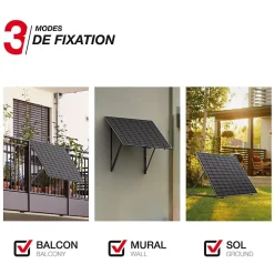Xanlite Panneau Solaire Plug And Play-- Panneau solaire Kit Home 250W, IP67, Onduleur WIFI, Câble 3m - ENKHOME250W
