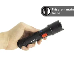 Xanlite Lampe Torche-- Torche LED rechargeable USB-C, ou piles, 1000 lumens - TO1000RIP