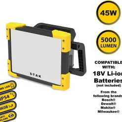 Stak X-BLAST PRO : Lampe de travail pour batteries 18V, 5000 lm