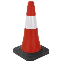 ECD Germany Panneau De Signalisation-1x Cône de signalisation routière rouge/blanc en PVC 51cm bandes réfléchissantes