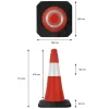 ECD Germany Panneau De Signalisation-6x Cône de signalisation routière rouge/blanc en PVC 51cm bandes réfléchissantes