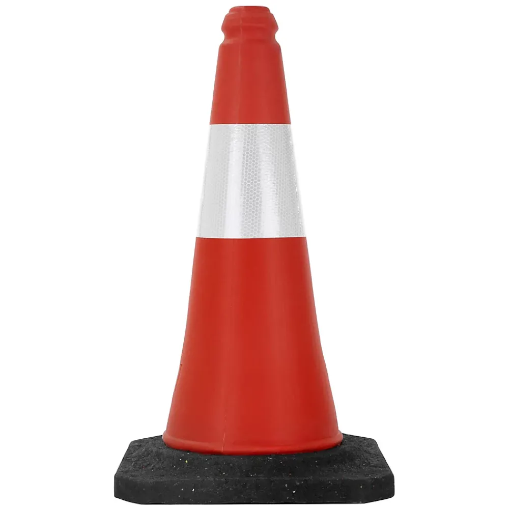 ECD Germany Panneau De Signalisation-6x Cône de signalisation routière rouge/blanc en PVC 51cm bandes réfléchissantes