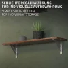Ml-Design 4x Equerres Etagere mural support d'angle en aluminium argent