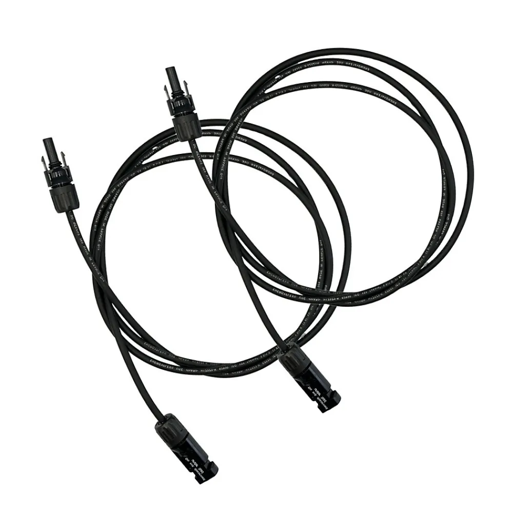 Staubli 2x2m Allonge câble solaire 4mm² - MC4 - (Noir - Noir)
