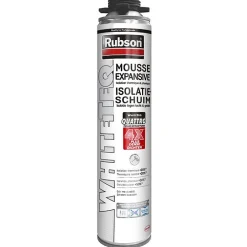 Rubson 24x Mousse expansive 750ml WhiteTeq isolation thermique et phonique