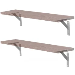 Ml-Design 4x Support Etagere murale fixation flottante aluminium argent