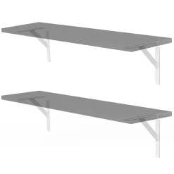 Ml-Design 4x Support Etagere murale fixation flottante aluminium blanc